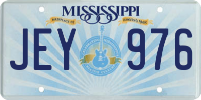 MS license plate JEY976