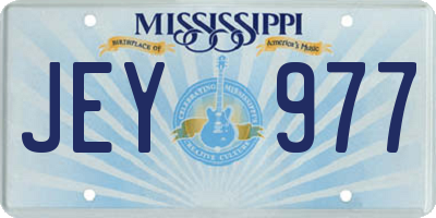 MS license plate JEY977