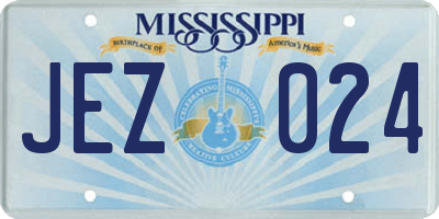 MS license plate JEZ024