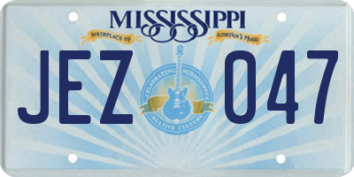 MS license plate JEZ047