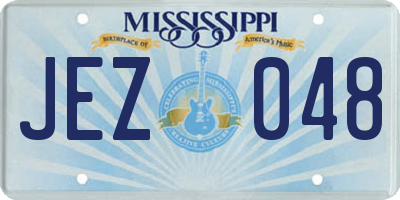 MS license plate JEZ048