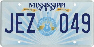 MS license plate JEZ049