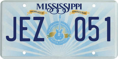 MS license plate JEZ051