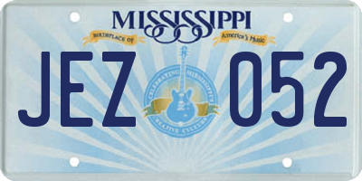 MS license plate JEZ052