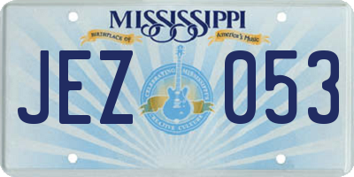 MS license plate JEZ053