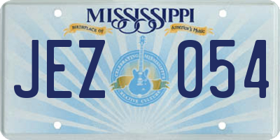 MS license plate JEZ054