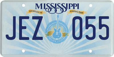 MS license plate JEZ055
