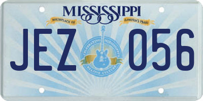 MS license plate JEZ056