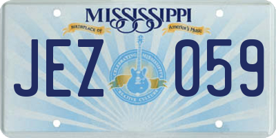 MS license plate JEZ059