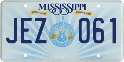 MS license plate JEZ061