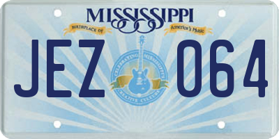 MS license plate JEZ064