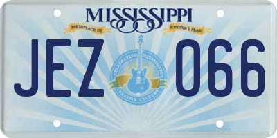 MS license plate JEZ066