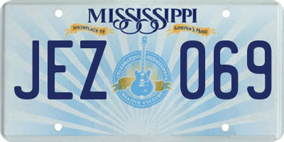 MS license plate JEZ069