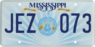 MS license plate JEZ073