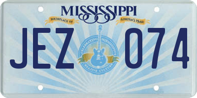 MS license plate JEZ074