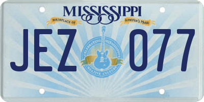 MS license plate JEZ077