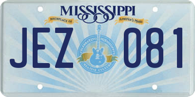 MS license plate JEZ081