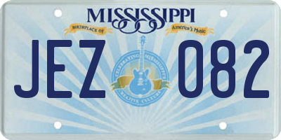 MS license plate JEZ082