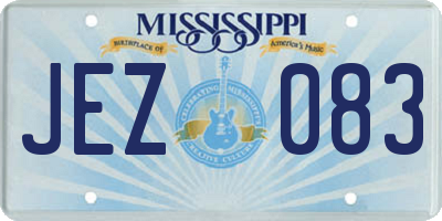 MS license plate JEZ083