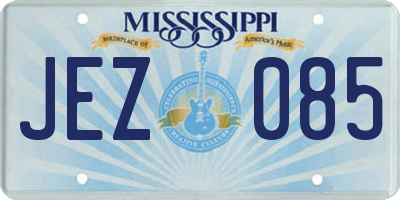MS license plate JEZ085