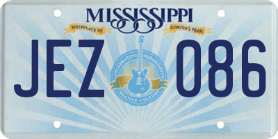 MS license plate JEZ086