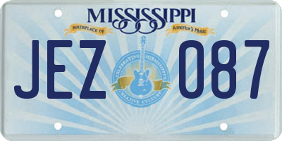 MS license plate JEZ087