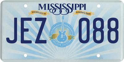 MS license plate JEZ088