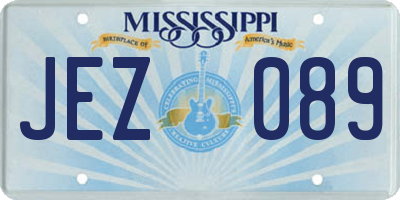 MS license plate JEZ089