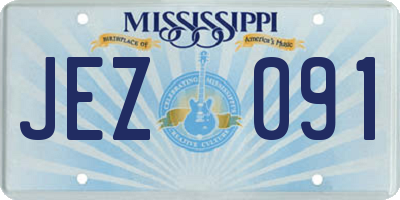 MS license plate JEZ091