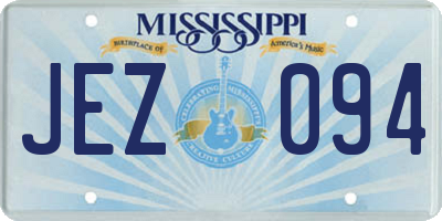 MS license plate JEZ094
