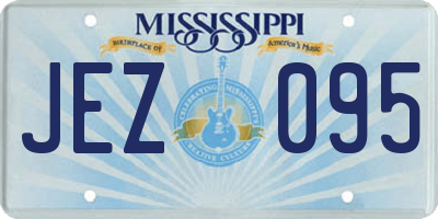 MS license plate JEZ095