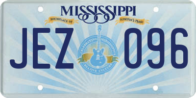 MS license plate JEZ096
