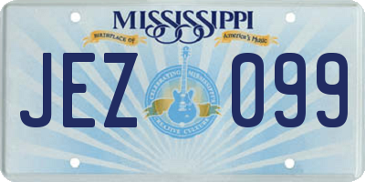 MS license plate JEZ099