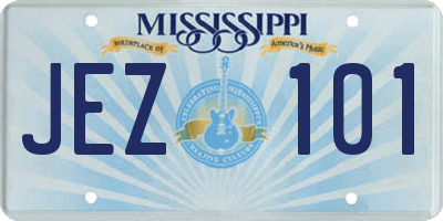 MS license plate JEZ101