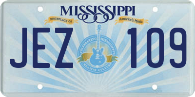 MS license plate JEZ109