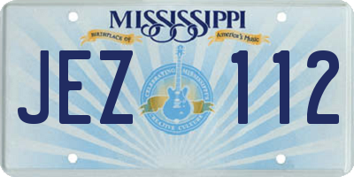 MS license plate JEZ112