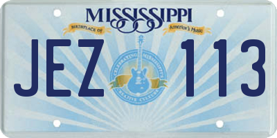 MS license plate JEZ113