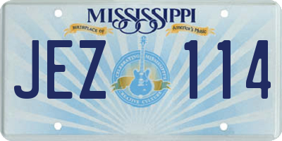 MS license plate JEZ114