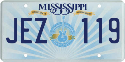 MS license plate JEZ119