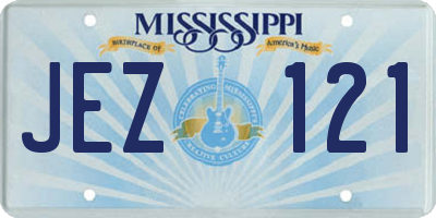 MS license plate JEZ121
