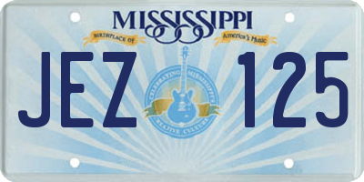 MS license plate JEZ125