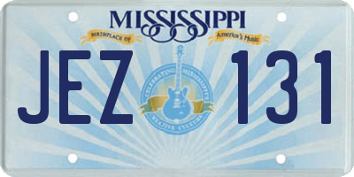 MS license plate JEZ131