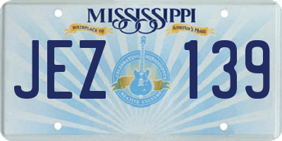 MS license plate JEZ139