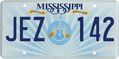 MS license plate JEZ142