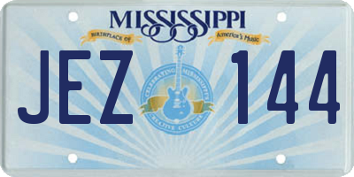 MS license plate JEZ144