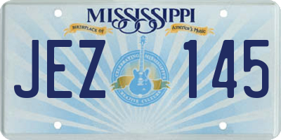 MS license plate JEZ145