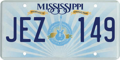 MS license plate JEZ149