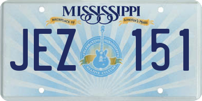 MS license plate JEZ151