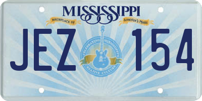 MS license plate JEZ154