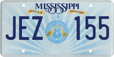 MS license plate JEZ155